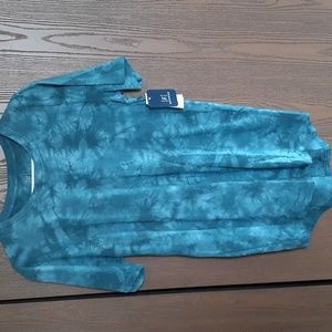 George womens tie dye elongated tee size small